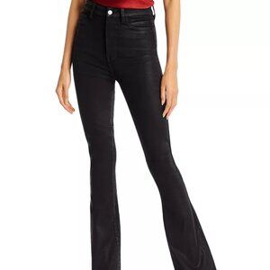 NWT $248 7 FOR ALL MANKIND Ultra High Rise Skinny Bootcut Jeans Coated B…